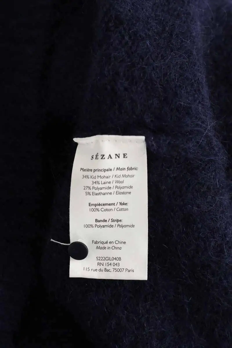Gilet Sézane Marine en Laine