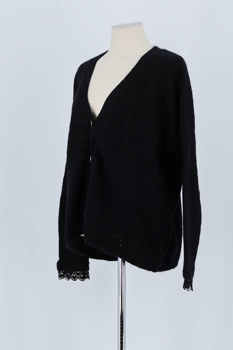 Gilet Sézane Noir en Laine