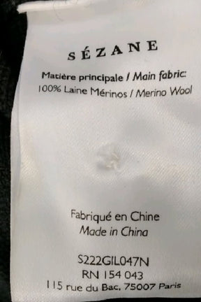 Gilet Sézane Noir en Laine