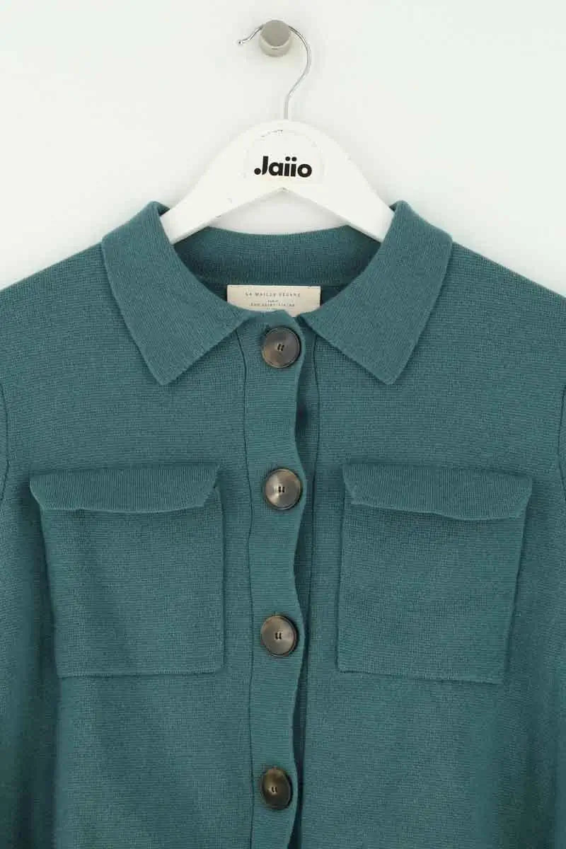 Gilet Sézane Vert en Laine