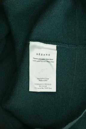Gilet Sézane Vert en Laine