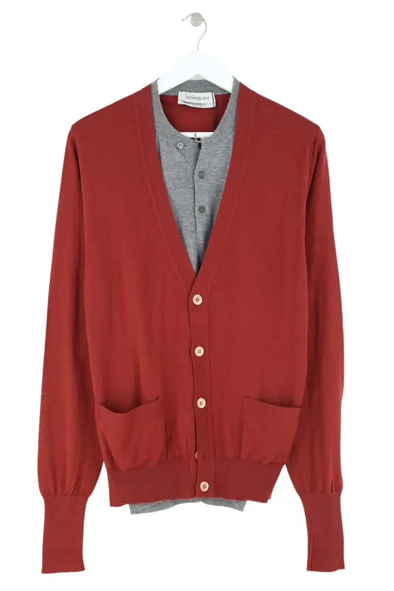 Gilet Yves Saint Laurent Rouge en Laine, taille S - Seconde Main
