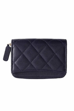 Porte-carte Chanel Marine en Cuir