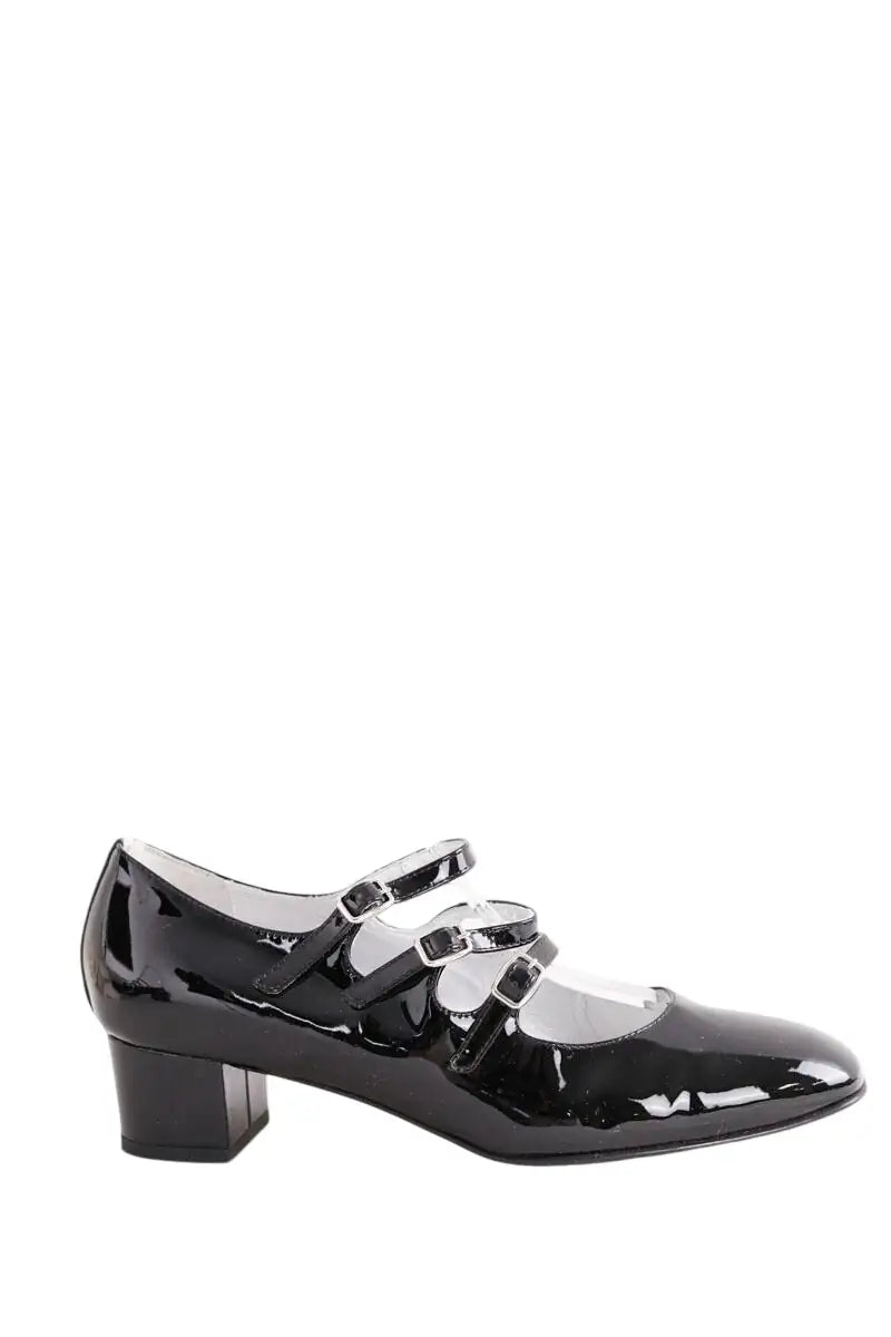 Ballerines Carel Noir en Cuir verni, taille 36 - Seconde Main