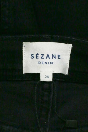 Jean slim Sézane Noir en Coton