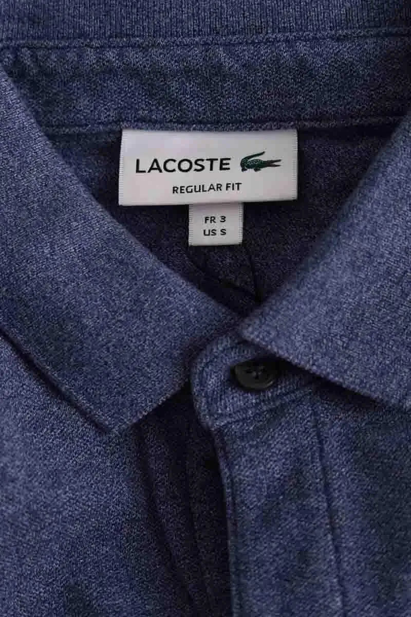 Polo Lacoste Bleu en Coton