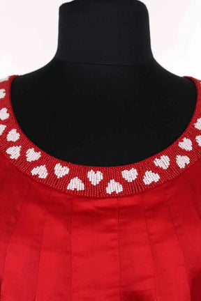 Top sans manche Moschino Rouge en Soie