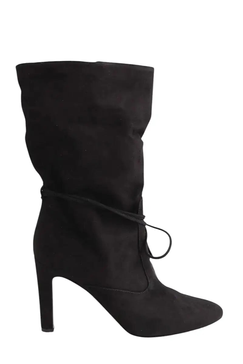 Boots LK Bennett Eliza Noir en Daim, taille 39 - Seconde Main