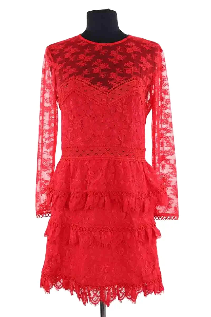 Robe The Kooples Rouge en Synthétique, taille S - Seconde Main