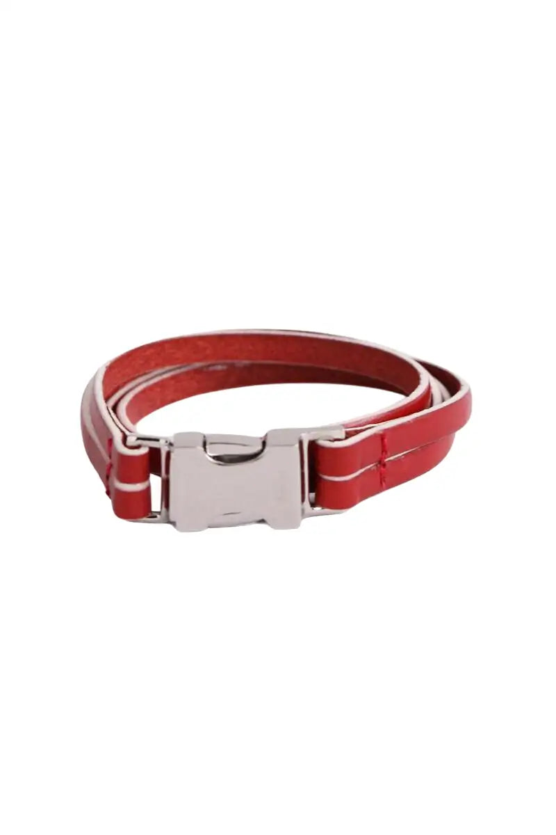 Bracelet Lacoste Rouge en Cuir - Seconde Main