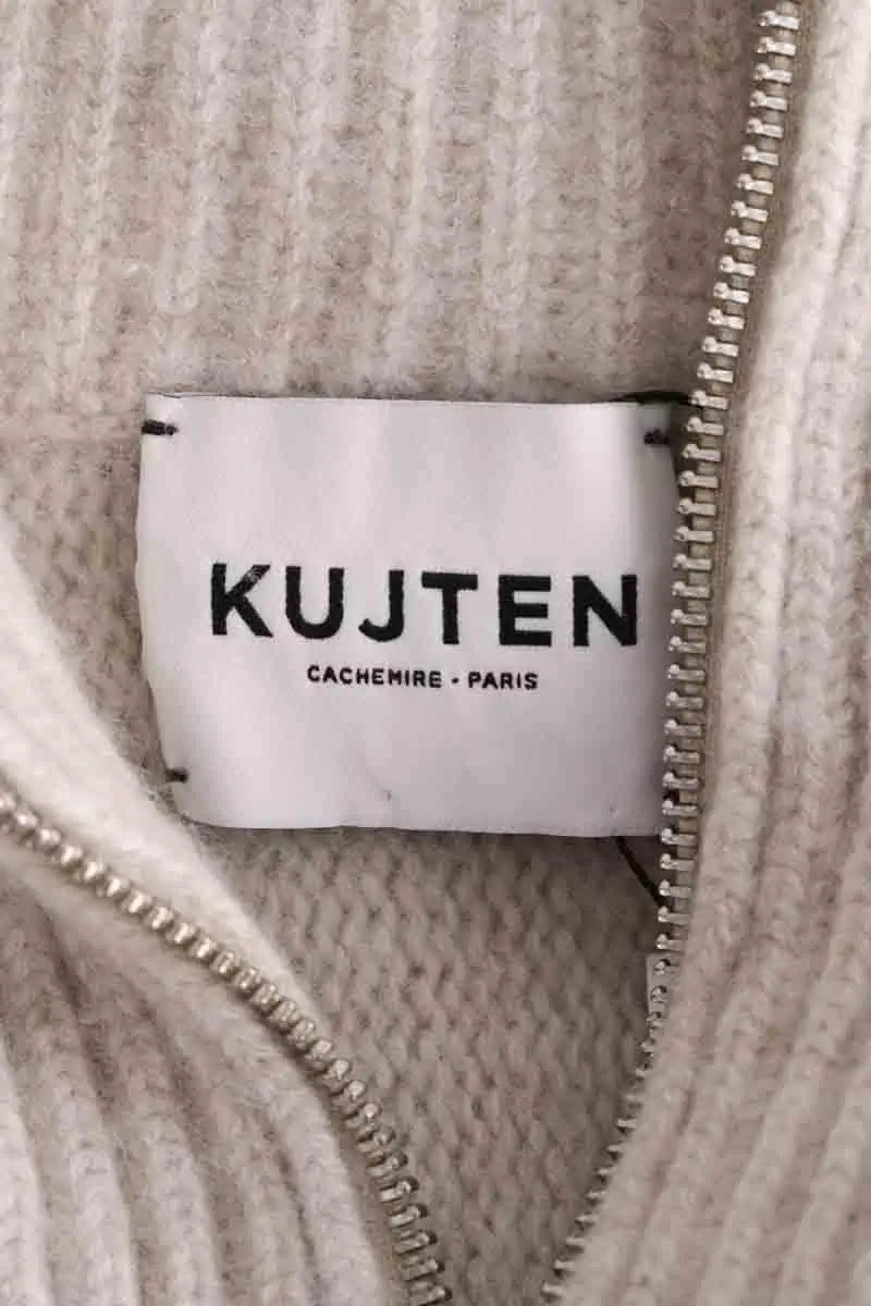 Poncho Kujten Ecru en Cachemire