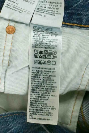 Jean droit Levi's 501 Bleu en Coton
