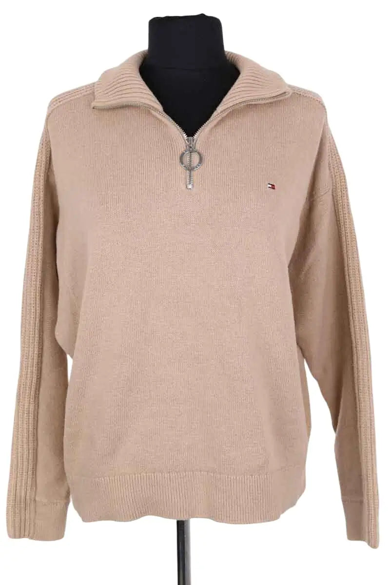 Pull Tommy Hilfiger Camel en Laine, taille S - Seconde Main