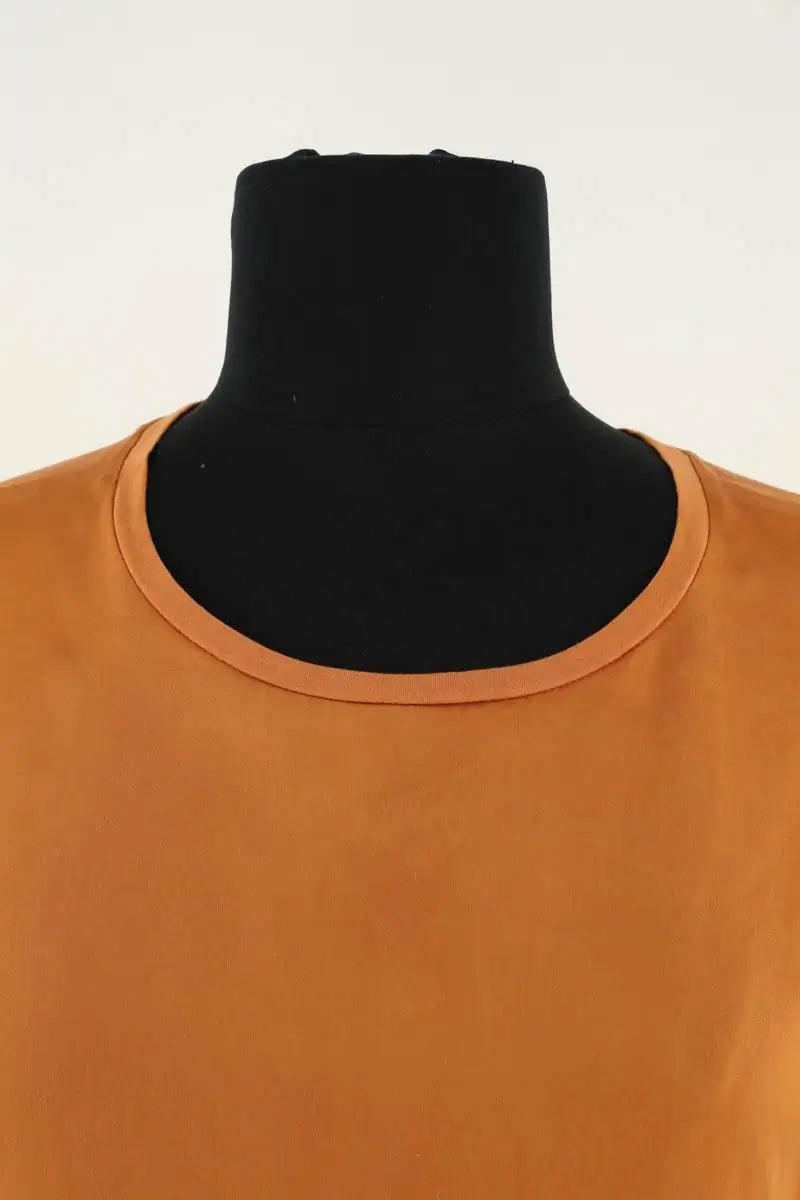 T-shirt Maje Orange en Soie