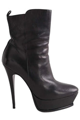 Boots Saint Laurent Noir en Cuir, taille 37 - Seconde Main