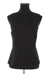 Top sans manche Sandro Noir en Polyester, taille M - Seconde Main