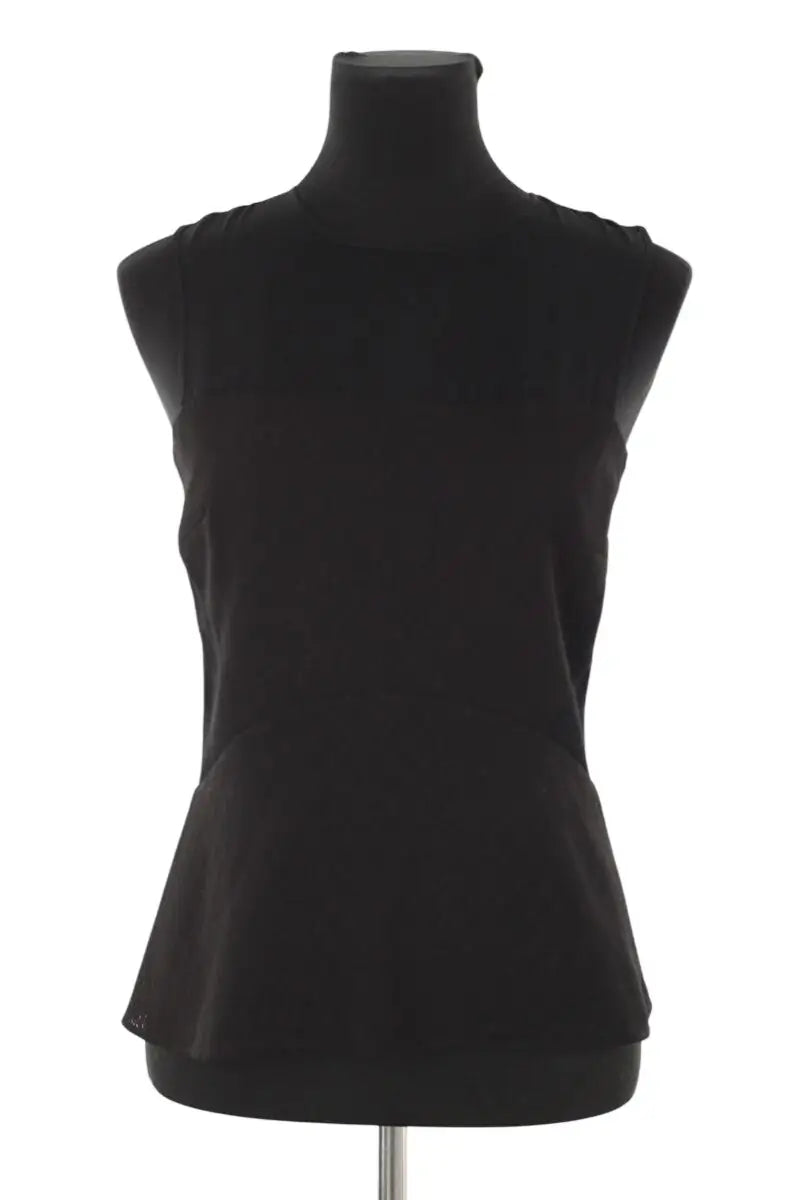 Top sans manche Sandro Noir en Polyester, taille M - Seconde Main