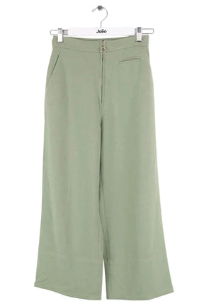 Pantalon droit Claudie Pierlot Kaki en Lin, taille XS - Seconde Main