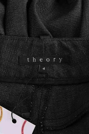 Pantalon droit Theory Anthracite en Laine