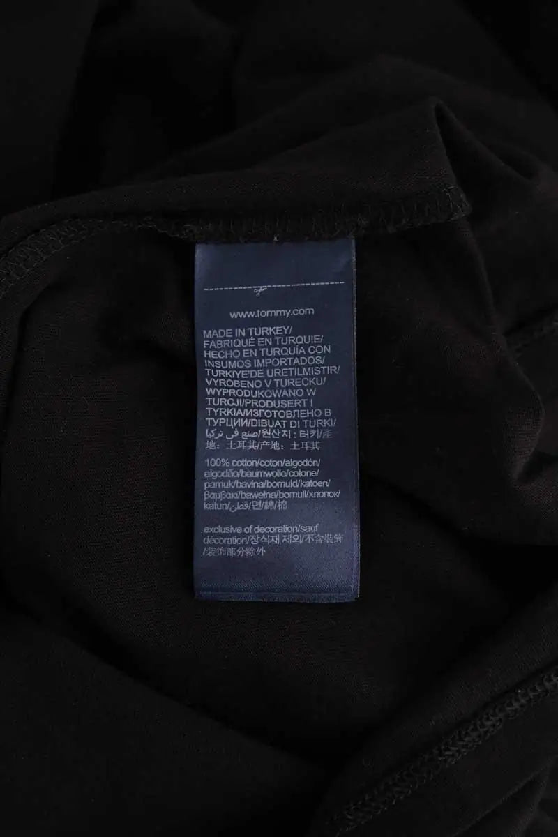 T-shirt Tommy Hilfiger Noir en Coton