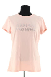T-shirt Armani Exchange Rose en Coton, taille L - Seconde Main