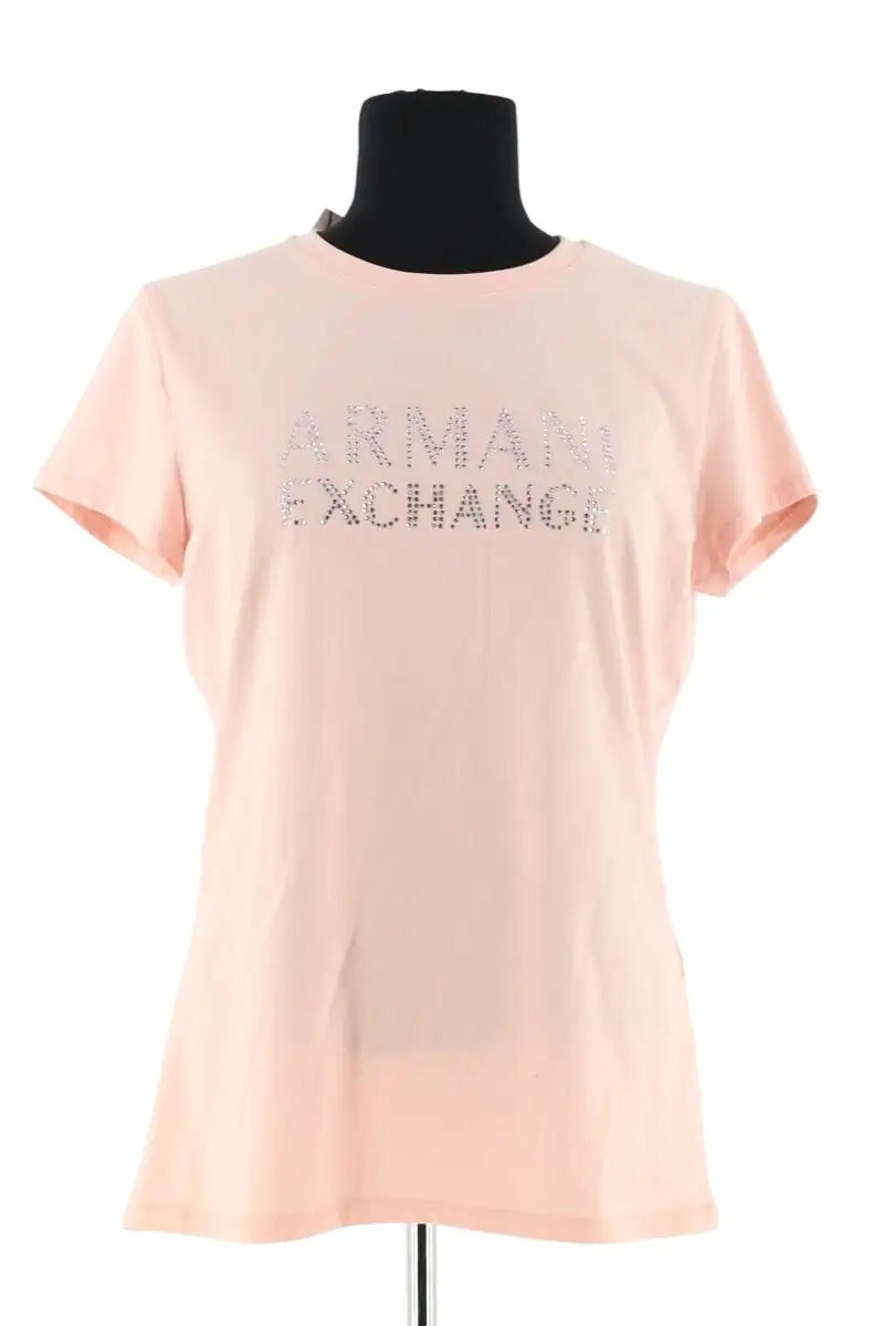 T-shirt Armani Exchange Rose en Coton, taille L - Seconde Main