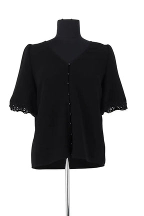 Blouse Sézane Noir en Coton, taille XS - Seconde Main