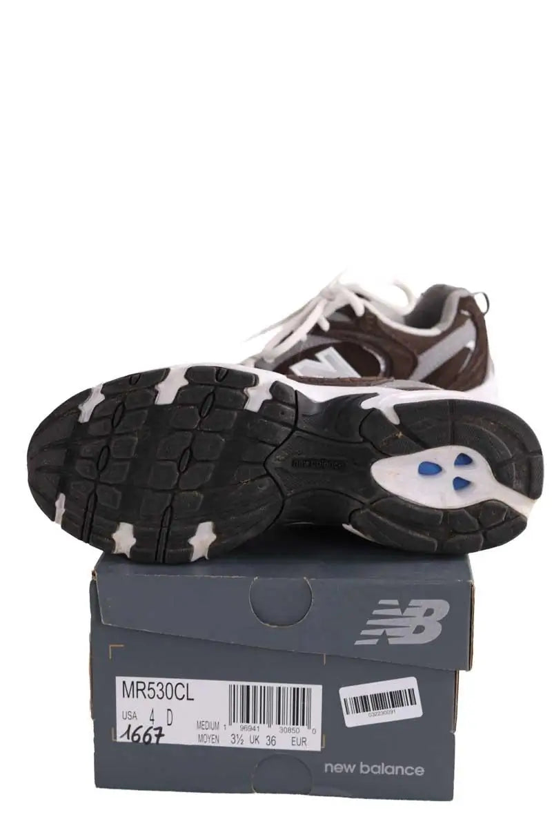 Baskets New Balance Marron en Tissu