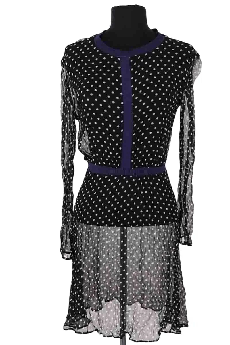 Robe Maje Noir en Synthétique, taille S - Seconde Main