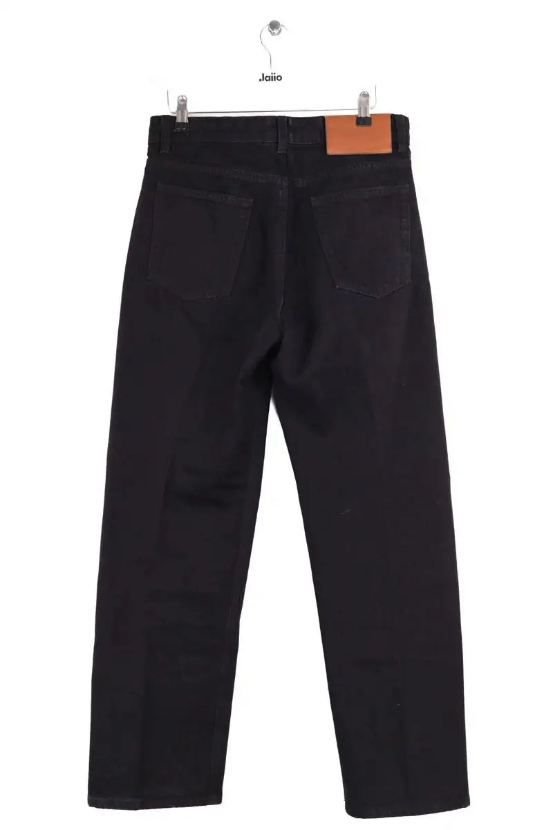 Jean droit Victoria Beckham Bernie Noir en Coton