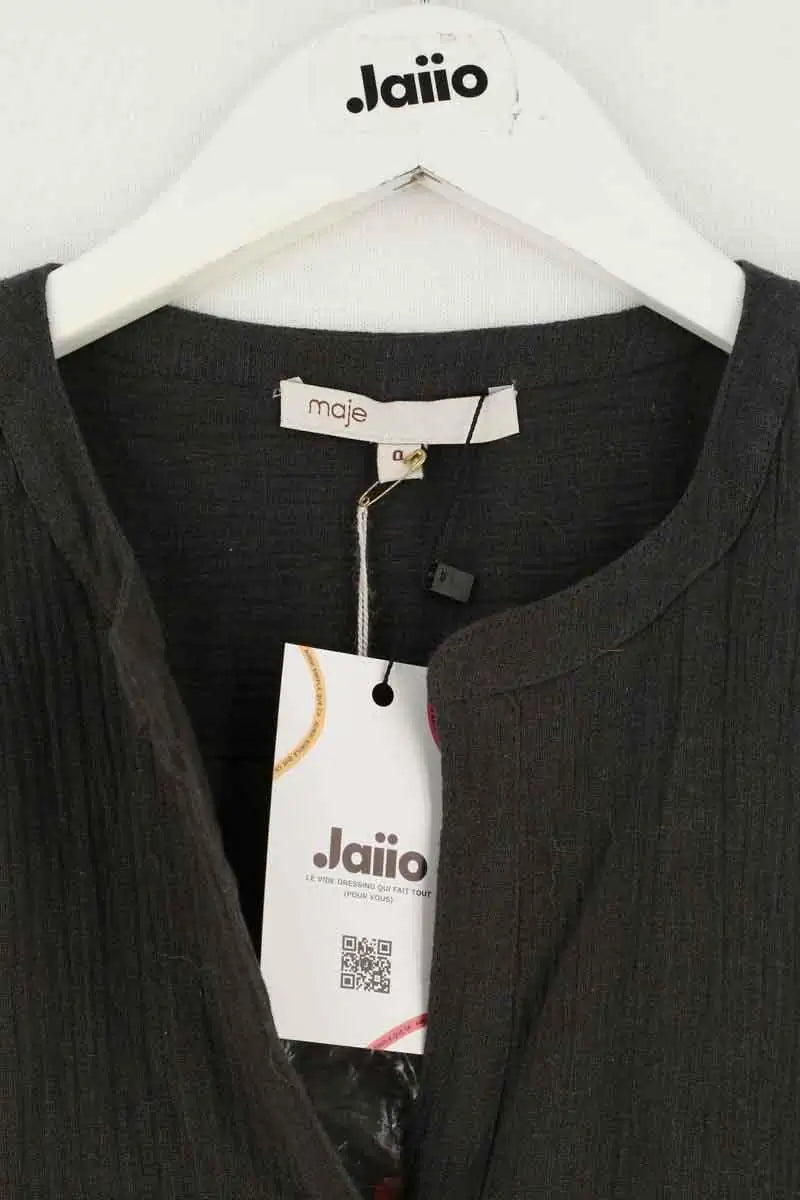 Robe Maje Anthracite en Coton