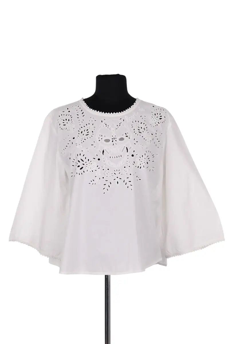 Blouse avec broderies  Zadig & Voltaire Blanc en Coton, taille XS - Seconde Main