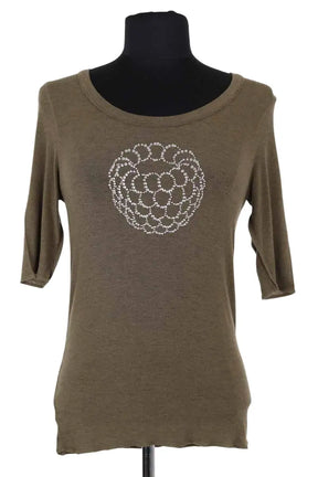 Top Sonia Rykiel Kaki en Synthétique, taille S - Seconde Main