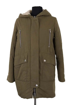 Parka Sandro Kaki en Coton, taille S - Seconde Main