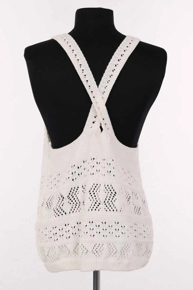 Top sans manche Sézane Beige en Coton