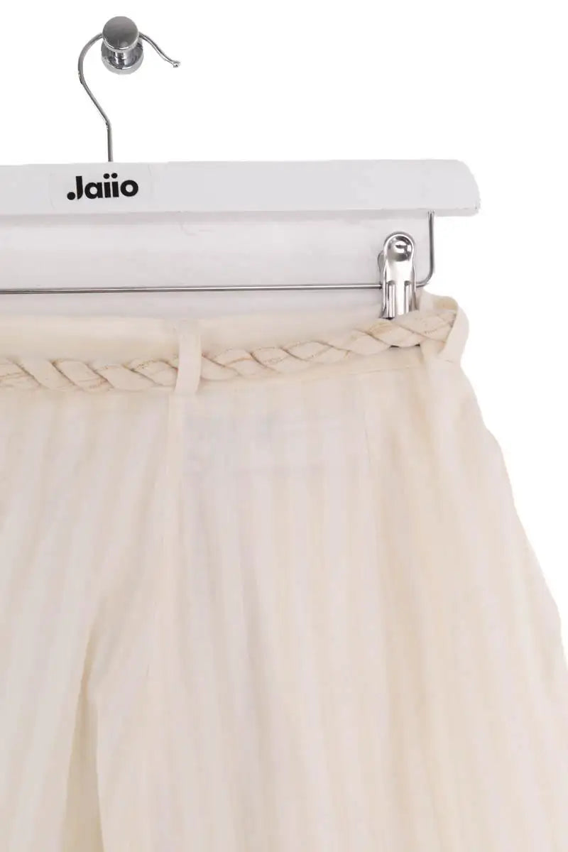 Pantalon droit Mes Demoiselles Oceanic Ecru en Coton