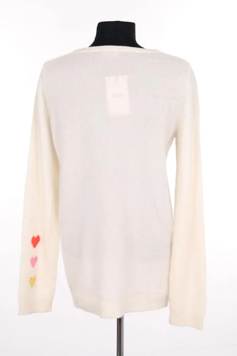 Pull Repeat Blanc en Cachemire