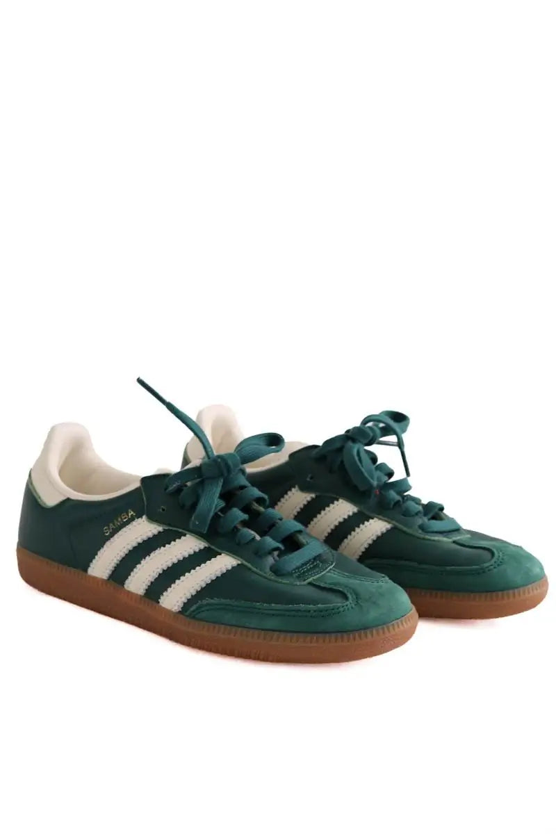 Baskets Adidas Samba Vert en Cuir