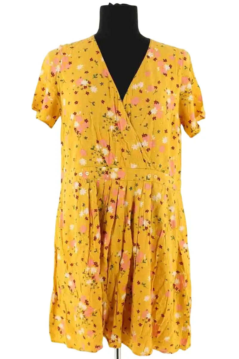 Robe Des Petits Hauts Romea Jaune en Synthétique, taille S - Seconde Main