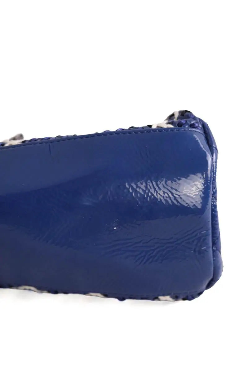 Sac porté épaule Chanel Just Mademoiselle Bleu en Cuir