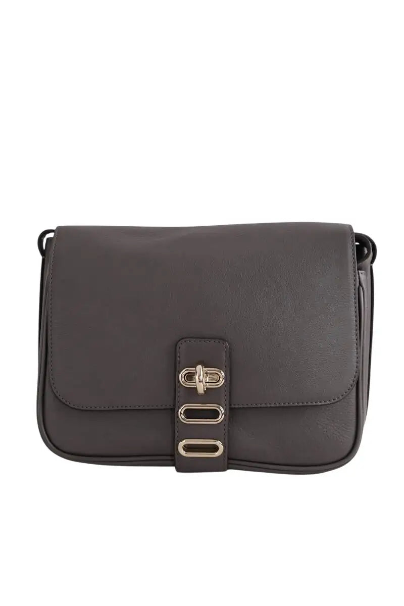 Sac à bandoulière Tila March Gris en Cuir - Seconde Main