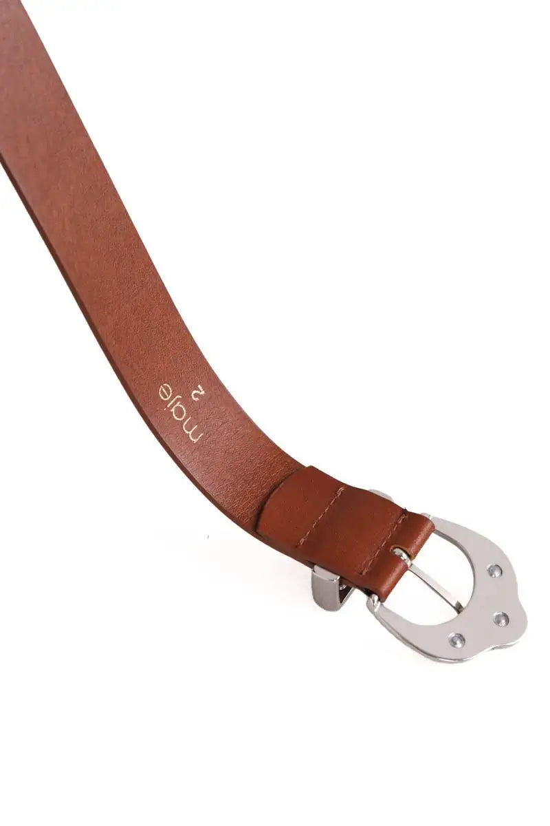 Ceinture en cuir Maje Marron en Cuir