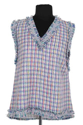 Top sans manche Maje Bleu en Coton, taille M - Seconde Main
