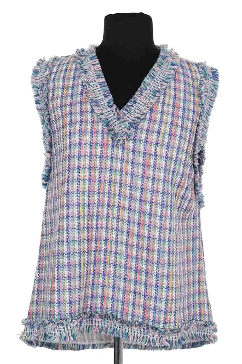 Top sans manche Maje Bleu en Coton, taille M - Seconde Main
