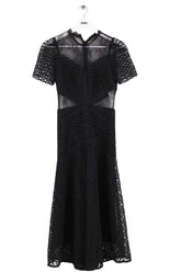 Robe Sandro Noir en Synthétique, taille S - Seconde Main