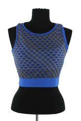 Haut de sport Gucci Bleu en Synthétique, taille S - Seconde Main