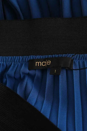 Jupe Maje Bleu en Synthétique