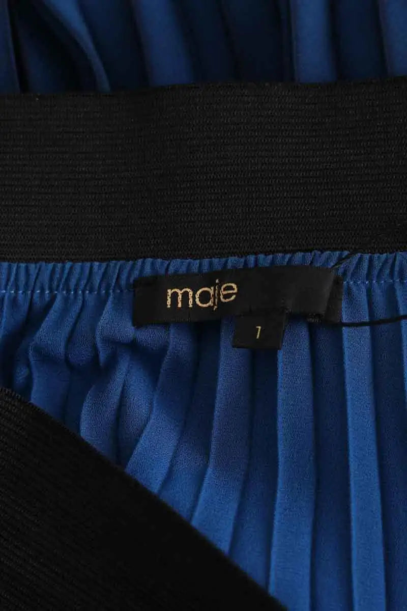 Jupe Maje Bleu en Synthétique