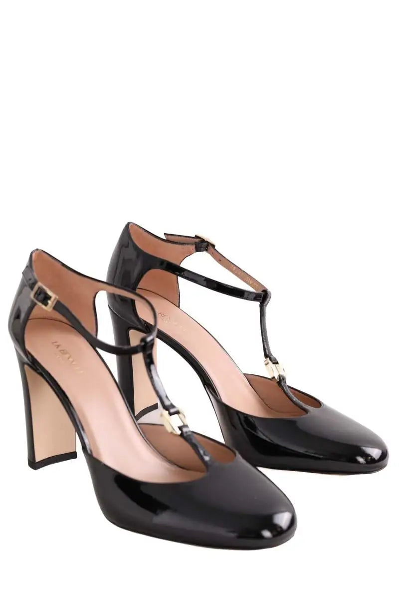 Talons LK Bennett Almina Noir en Cuir verni
