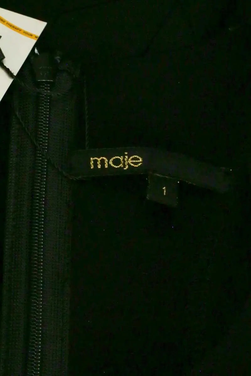 Robe Maje Noir en Viscose